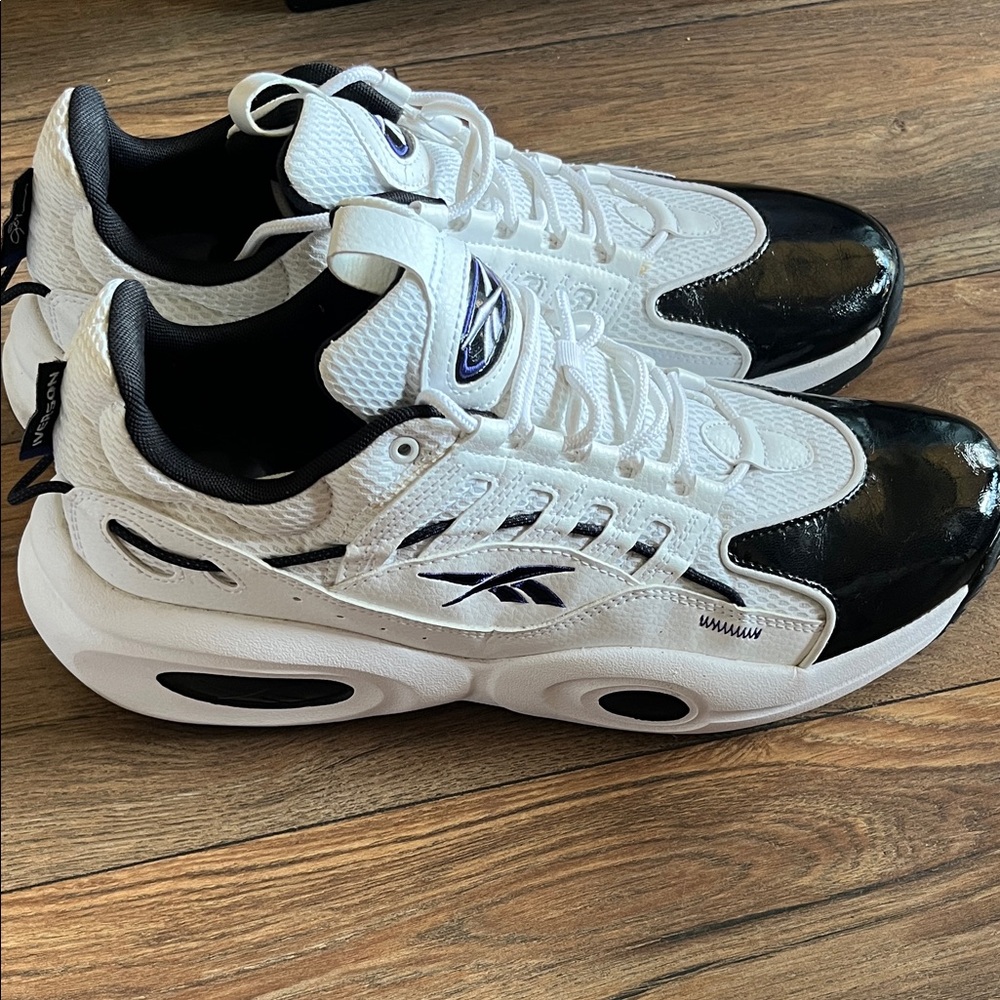 Reebok Men's White and Black Sneakers